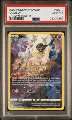 2023 Pokemon SWSH Crown Zenith #GG10 FA Mew PSA 10 GEM MINT - Image 2