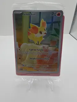 Fennekin 080 Black Star ETB Promo Pokemon TCG ME04 Chaos Rising SEALED (In Hand) - Image 1