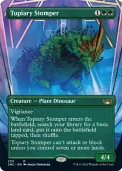 Topiary Stomper (Borderless) - Near Mint MTG Streets of New Capenna - Image 1