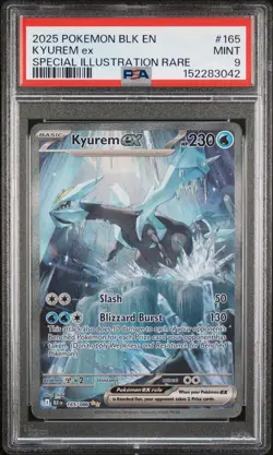 2025 Pokemon BLK EN-Black Bolt Kyurem EX Special Illustration Rare PSA 9 #165 - Image 1