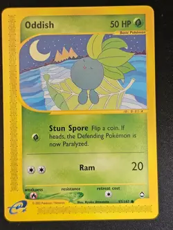 Pokemon TCG Oddish 97 Aquapolis Mint Near Mint (non-holo) - Image 1