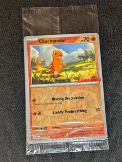 Pokemon Charmander 004/165 GameStop Exclusive Promo Stamp SEALED 004/165 - Image 1