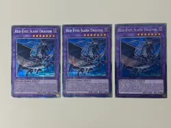 Yugioh Red-Eyes Slash Dragon x 3 - 1st Edition Starlight Rare NM - Free Holo - B - Image 1