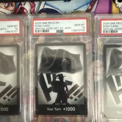 One Piece Special Don!! PSA 10 Promo Set Vol. 1, 2 & 3 Luffy/Ace/Sabo SEQ Certs - Image 5
