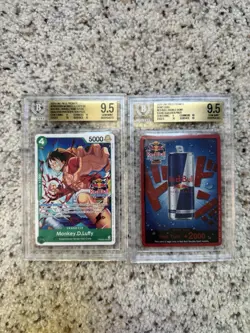 2026 One piece TCG Red Bull Double Don Monkey.D.Luffy Promo + Double Don BGS 9.5 - Image 1