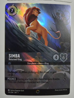 Disney Lorcana The First Chapter Enchanted Simba Returned King EN NM Rare - Image 2