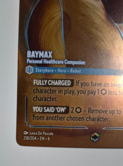 Disney Lorcana Azurite Sea Enchanted Baymax Personal Healthcare Companion Rare - Image 3