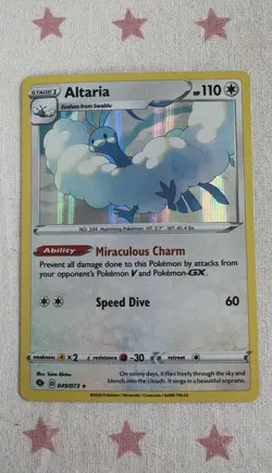 Altaria 49/73 Champions Path Holo Rare Pokemon TCG Card - Image 1
