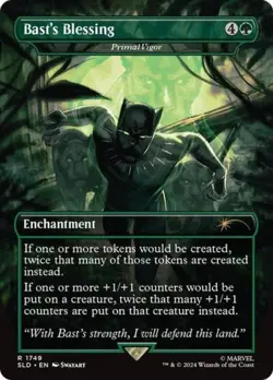 Bast's Blessing - Primal Vigor (Rainbow Foil) -Foil Near Mint MTG Secret Lair - Image 1