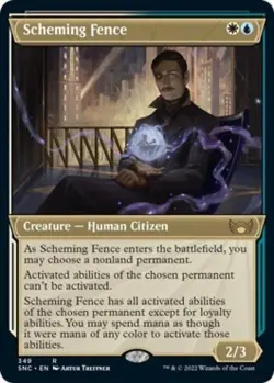Scheming Fence (Showcase) - Near Mint MTG Streets of New Capenna - Image 1