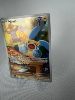 Pokemon TCG Minun Full Art Holo Card Illustration Rare, 194/182, Paradox Rift - Image 1