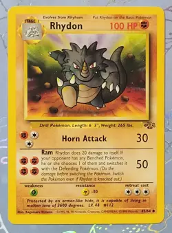 Rhydon 45/64 Jungle 1999 Pokemon Card NM+ - Image 1