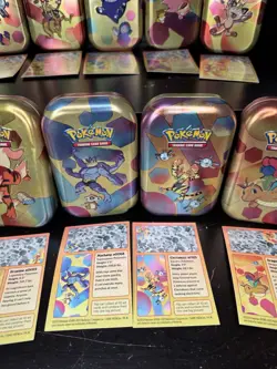 Pokemon 151 Mini Tin Full Artwork Set 10 tins - Including ART CARD ONLY - Image 3
