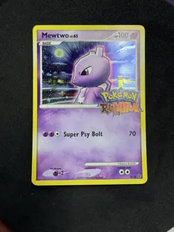 Pokemon 2009 TCG Mewtwo LV.65 Rumble Stamp Rare Card #9/16 HOLO BLEED 💎 - Image 3