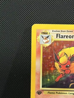 1st Edition Holo Flareon Card - Ungraded LP- Jungle 3/64 - Wizards WOTC 1999 - Image 5