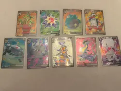 Pokemon TCG Full Art Holo Card Lot 9 Cards English (Skeledirge/Bellibolt/etc) - Image 1