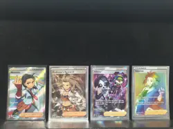 Lot Of 4 Pokemon Cards Full Art Adaman,Allister,Nemona, Professor - Image 1