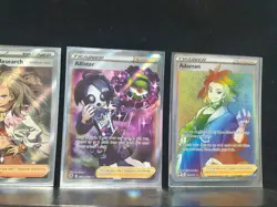 Lot Of 4 Pokemon Cards Full Art Adaman,Allister,Nemona, Professor - Image 3