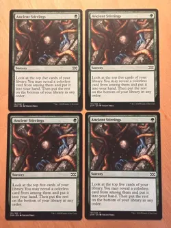 Magic the Gathering MTG 4x Ancient Stirrings Double Masters Playset LP - Image 1