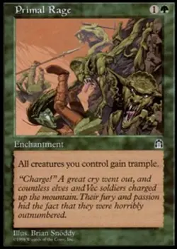 Heavy Play, English MTG Regular Primal Rage Stronghold Magic the Gathering - Image 1