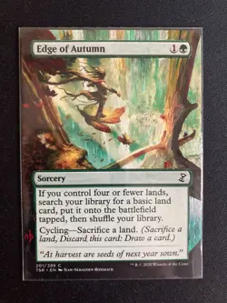 Edge of Autumn (TSR MTG) ALTERED with extended art! Hand painted v.2 - Image 1
