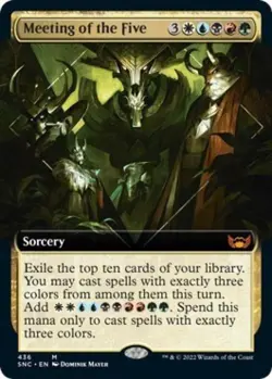 Meeting of the Five (Extended Art) - Near Mint MTG Streets of New Capenna - Image 1