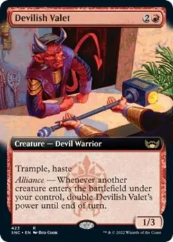 Devilish Valet (Extended Art) - Near Mint MTG Streets of New Capenna - Image 1