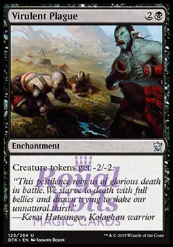 Virulent Plague 2x FOIL DTK MTG Dragons of Tarkir Uncommon MINT black - Image 1