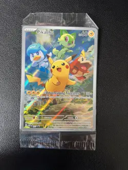Pokemon Card Pikachu SVP027 Paldea Evolved Black Star Promo SEALED - Image 1