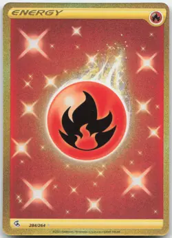 Fire Energy 284/264 Holo SWSH08: Fusion Strike Pokemon Card NM - Image 1