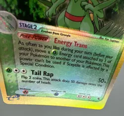 Sceptile 20/109 EX Ruby & Sapphire Reverse Holo Rare LP Pokemon Card - Image 3