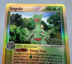 Sceptile 20/109 EX Ruby & Sapphire Reverse Holo Rare LP Pokemon Card - Image 4