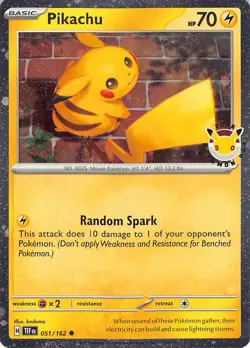 Pikachu (Pokemon Day 2026) 051/162 Holo Misc Cards & Products Pokemon NM - Image 1