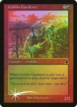 Urza's Destiny MTG FOIL Goblin Gardener Magic - Image 1