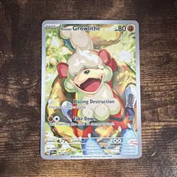 Pokemon TCG Hisuian Growlithe 181/167 Sv06 Twilight Masquerade IR Holo - Image 1