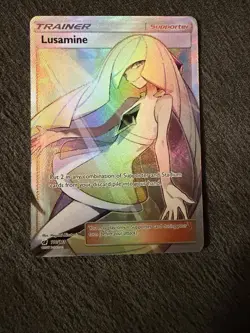 Pokemon TCG SM Crimson Invasion Lusamine 110/111 Ultra Rare Full Art Holo - Image 1