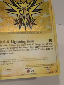 Zapdos 150/147 Supreme Victors Secret Rare Holo English Pokemon TCG - Image 3