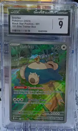 Snorlax Sv: Scarlet & Violet Promo Cards 051 Holo CGC 9 English Pokemon TCG - Image 1
