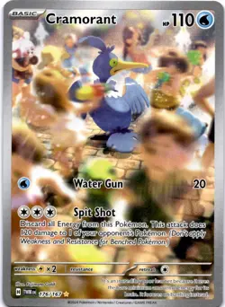 Cramorant 176/167 Illustration Rare Twilight Masquerade Pokemon Near Mint - Image 1