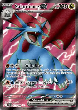 Salamence ex 177/159 Ultra Rare Journey Together Pokemon Near Mint - Image 1