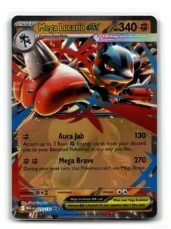 Mega Lucario ex 077/132 Double Rare Mega Evolution Pokemon Near Mint - Image 1