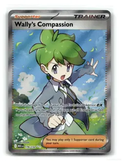 Wally's Compassion 176/132 Ultra Rare Mega Evolution Pokemon Near Mint - Image 1