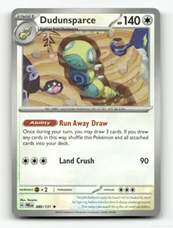 DUDUNSPARCE (POKE BALL PATTERN) PRISMATIC EVOLUTIONS 080/131 POKEMON NM/M - Image 1