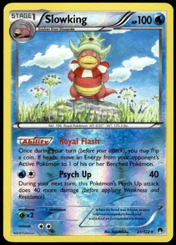 Slowking 21/122 Holo Rare BREAKpoint Pokemon Reverse Holo NM - Image 1