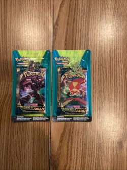 2 Pokemon TCG: Darkness Ablaze & Sun & Moon Base Checklane Blister With Extra - Image 1