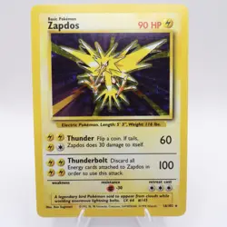 1999 Pokemon TCG Base Set Zapdos Holo Rare 16/102 Wizards - Image 1