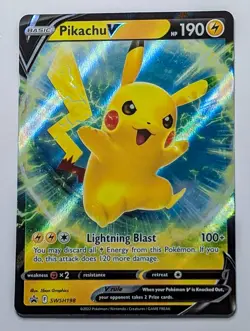 Pikachu V SWSH198 Sword & Shield Black Star Promo Holo Pokemon TCG NM - Image 1