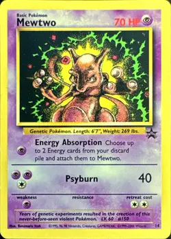 Mewtwo 14 Promo Wizards Black Star Promos Pokemon Lightly Played - Image 1