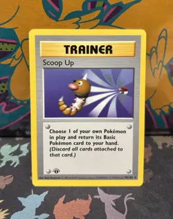 Scoop Up 1st Edition 1999 Base Set Shadowless 78/102 Trainer Rare Pokemon NM - Image 1