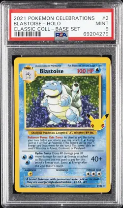 2021 POKEMON CELEBRATIONS CLASSIC COLLECTION #2 BLASTOISE-HOLO PSA 9 - Image 1